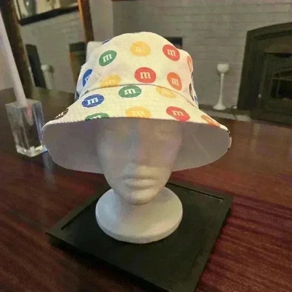 M&M Sweet Tours Reversible Adult Bucket Hat White - Picture 2 of 7